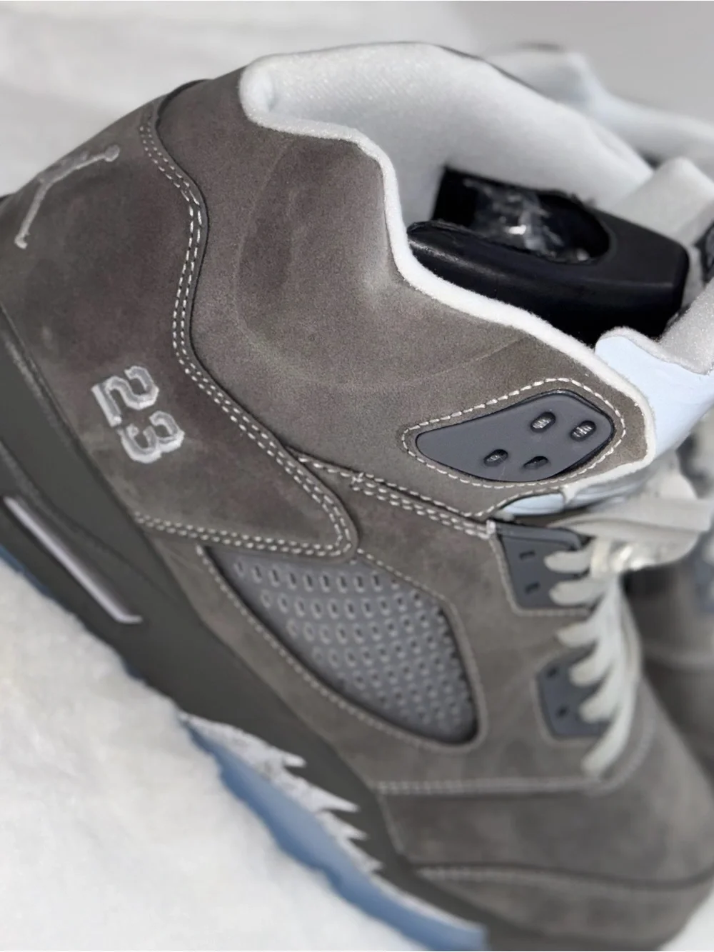 Jordan Men’s Suede Sneakers in Grey and White